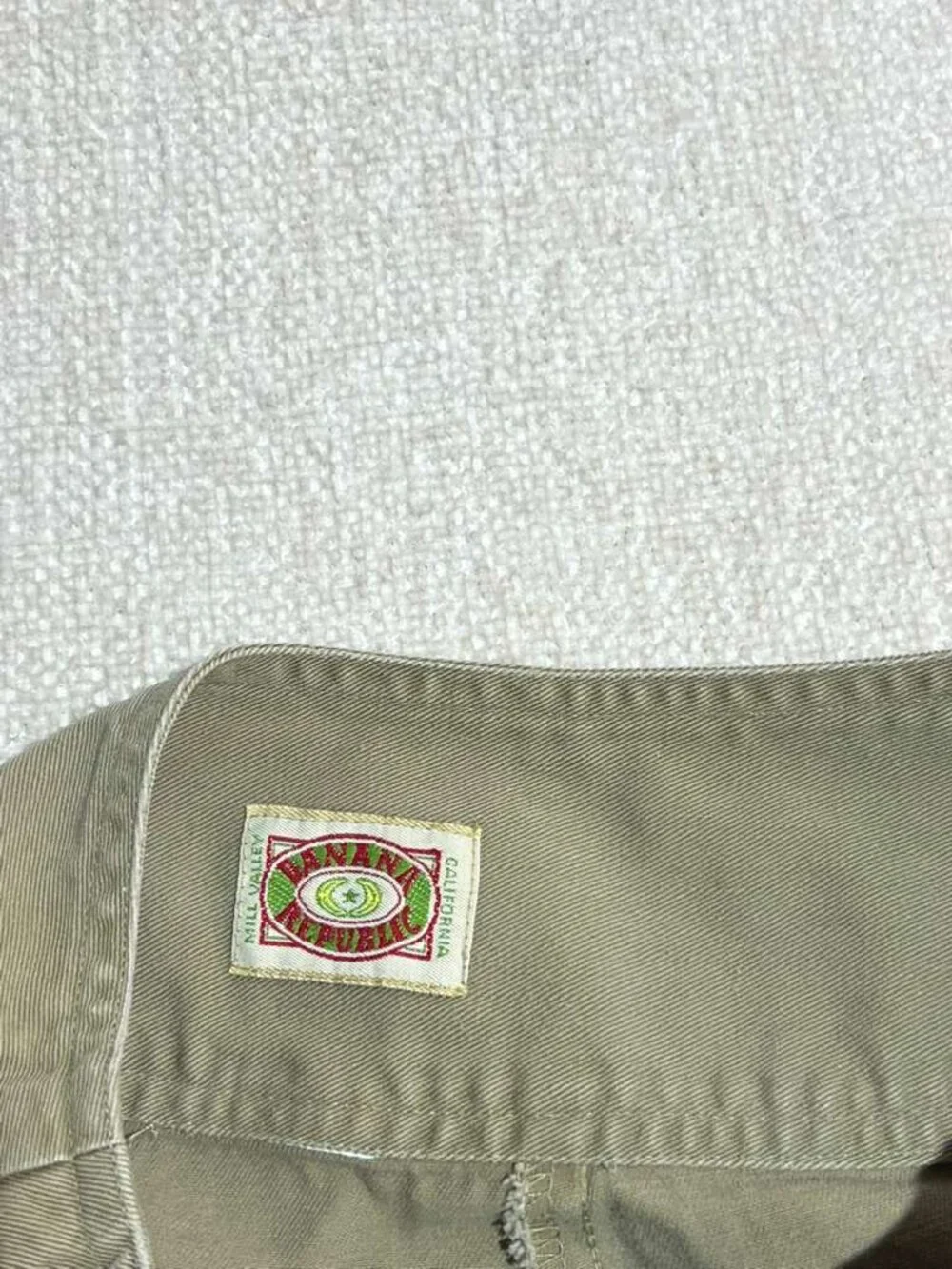 Vintage Banana Republic Khaki A-Line Midi Skirt - Picture 5 of 7